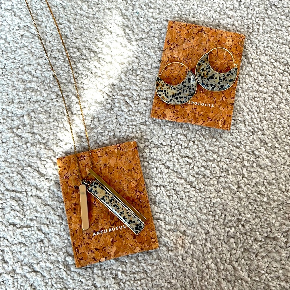 Anthropologie Necklace and Earring Set